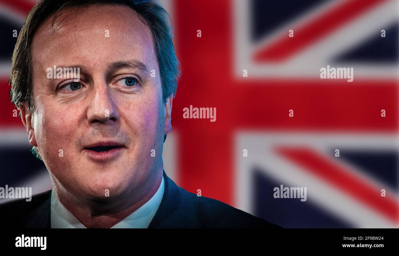 Former Prime Minister 0f the UK, David Cameron Stock Photo