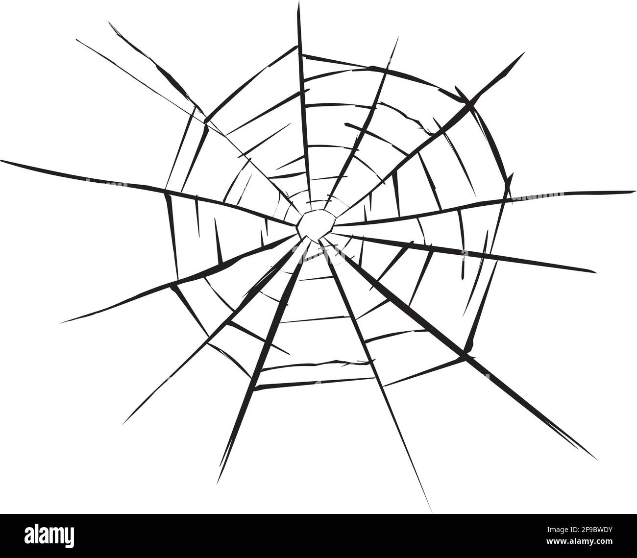 Texture of broken glass cracks, abstract vector illustration. Stock Vector