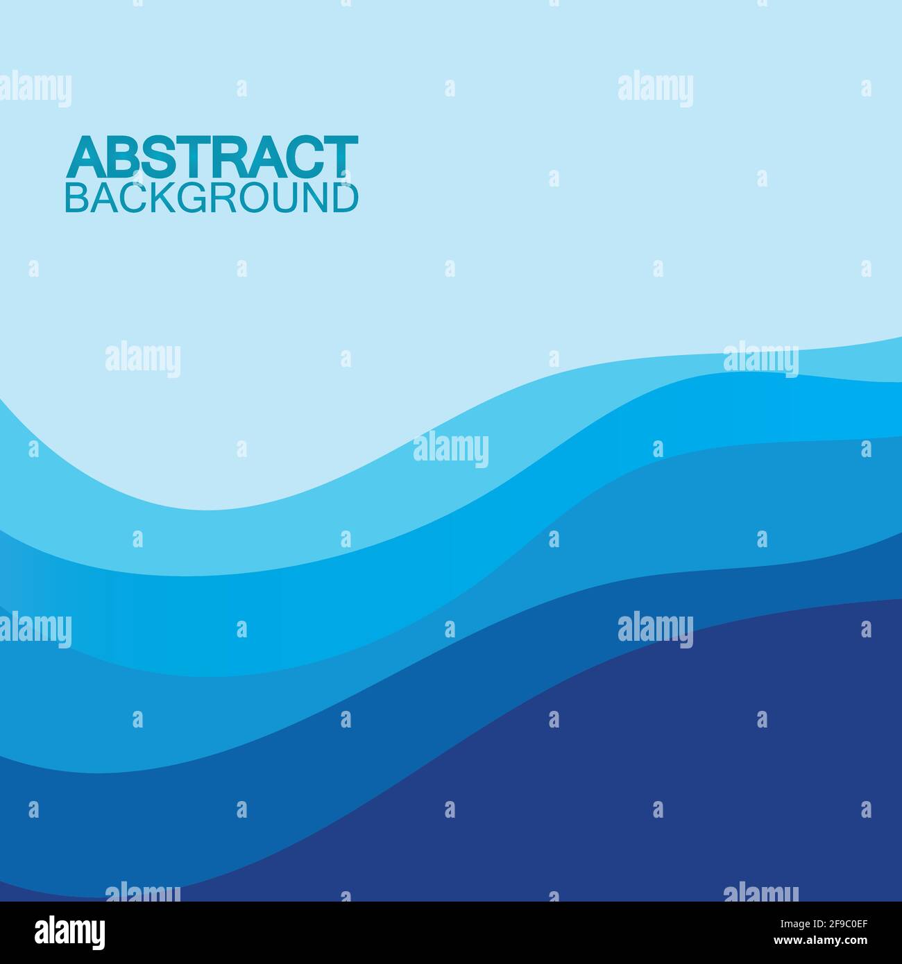 Blue wave vector abstract background flat design stock illustration ...