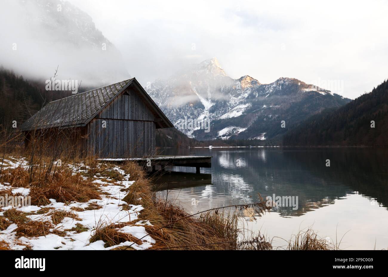 Lake side in Austria Stock Photo