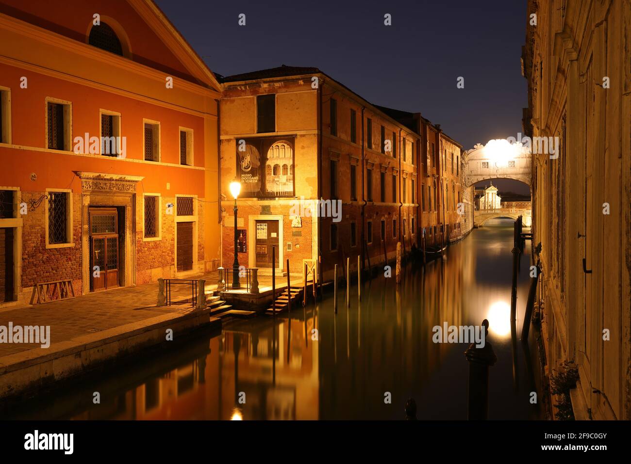 Historical bridge and canal in Venice, Italy Stock Photo