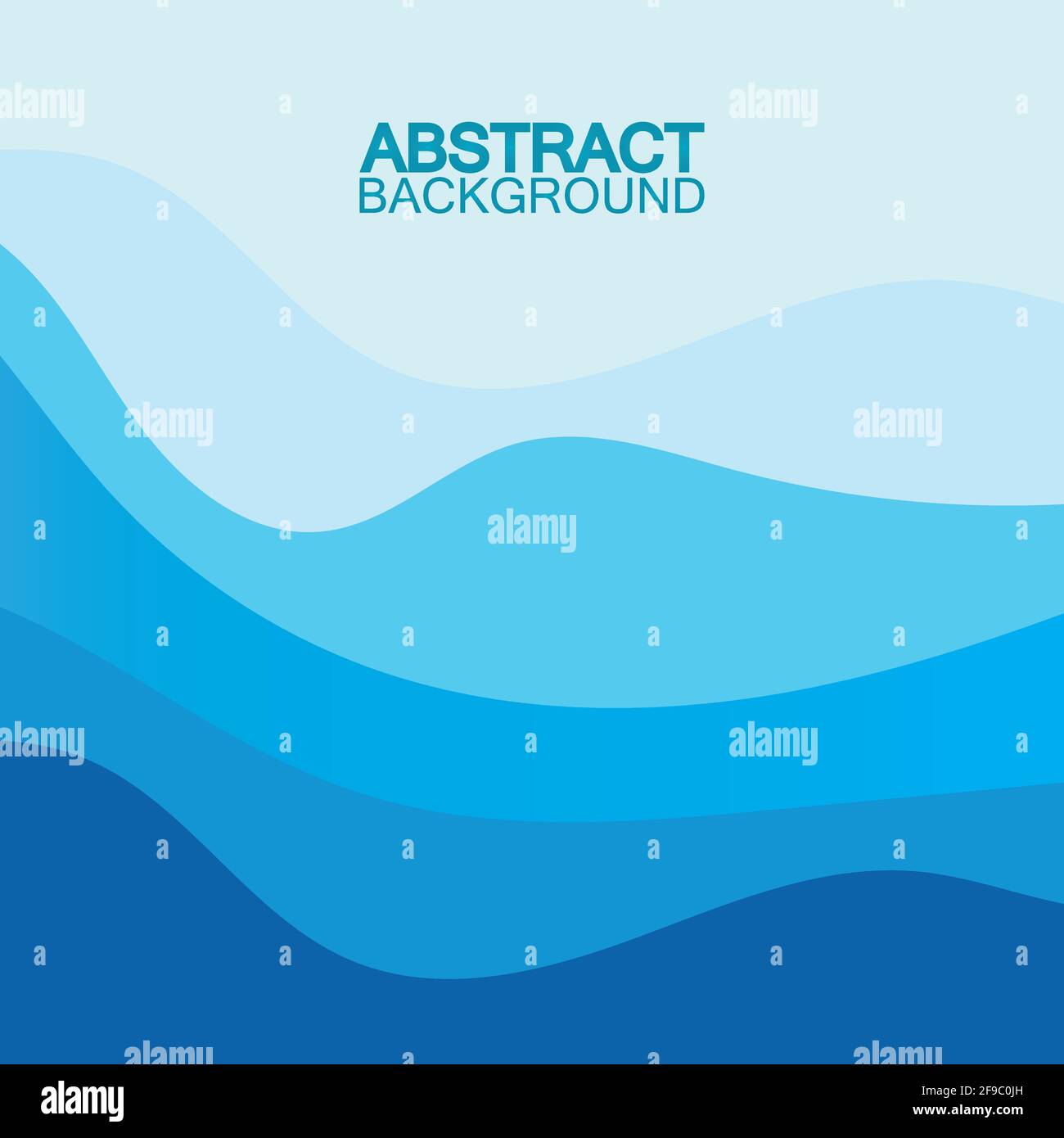 Blue wave vector abstract background flat design stock illustration ...