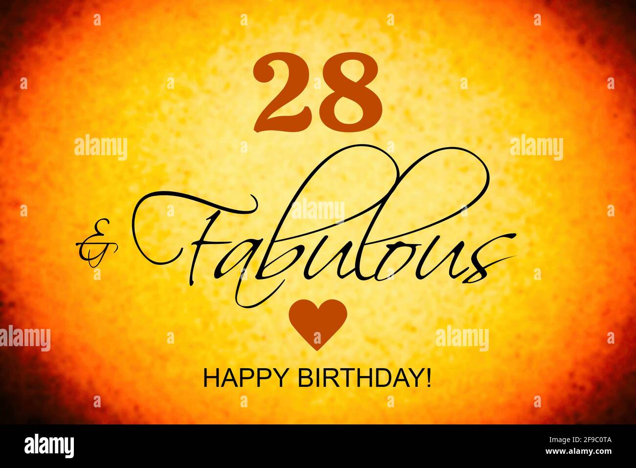 28th birthday card wishes illustration Stock Photo - Alamy