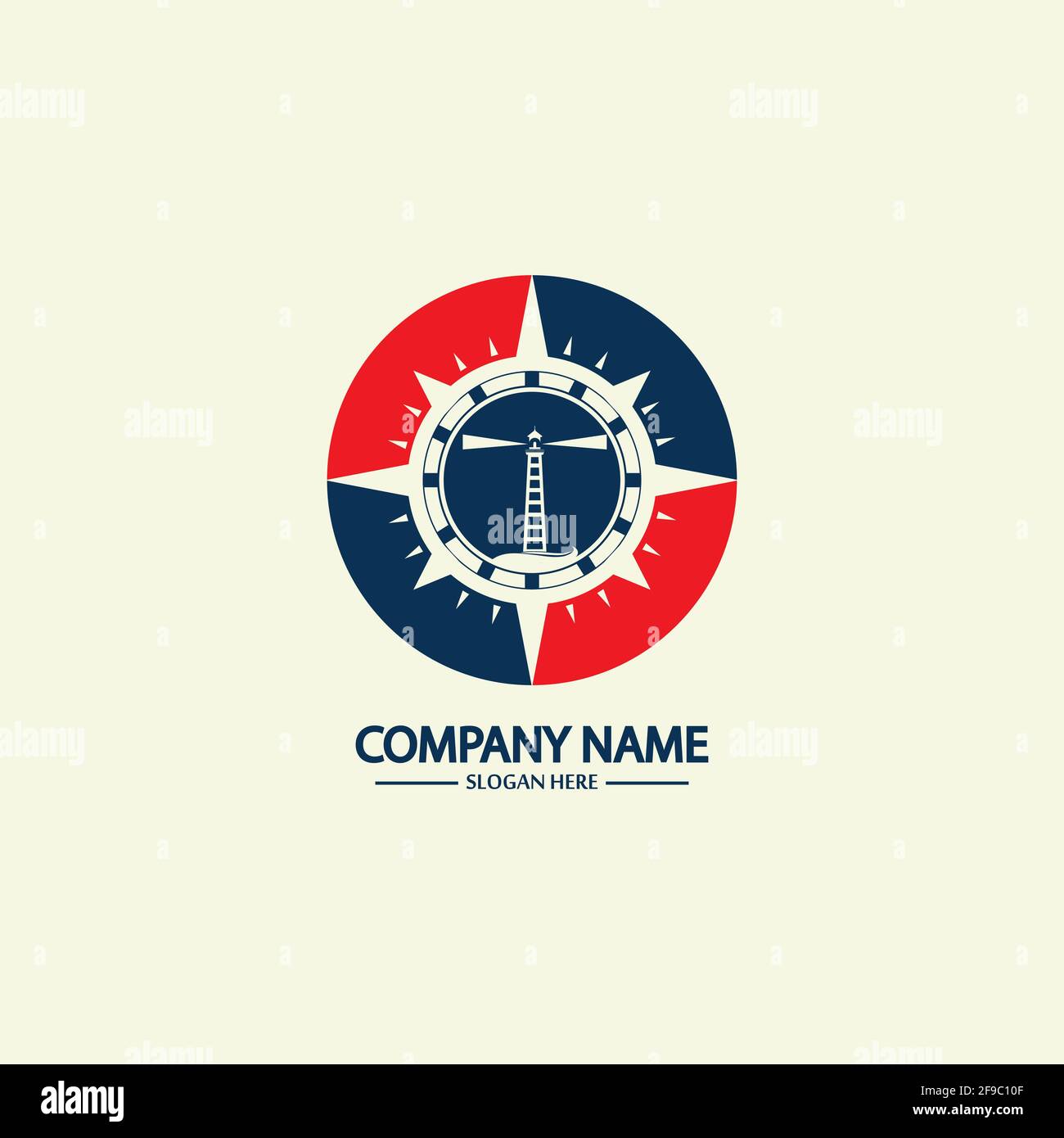Compass and lighthouse logo design template Stock Vector Image & Art ...
