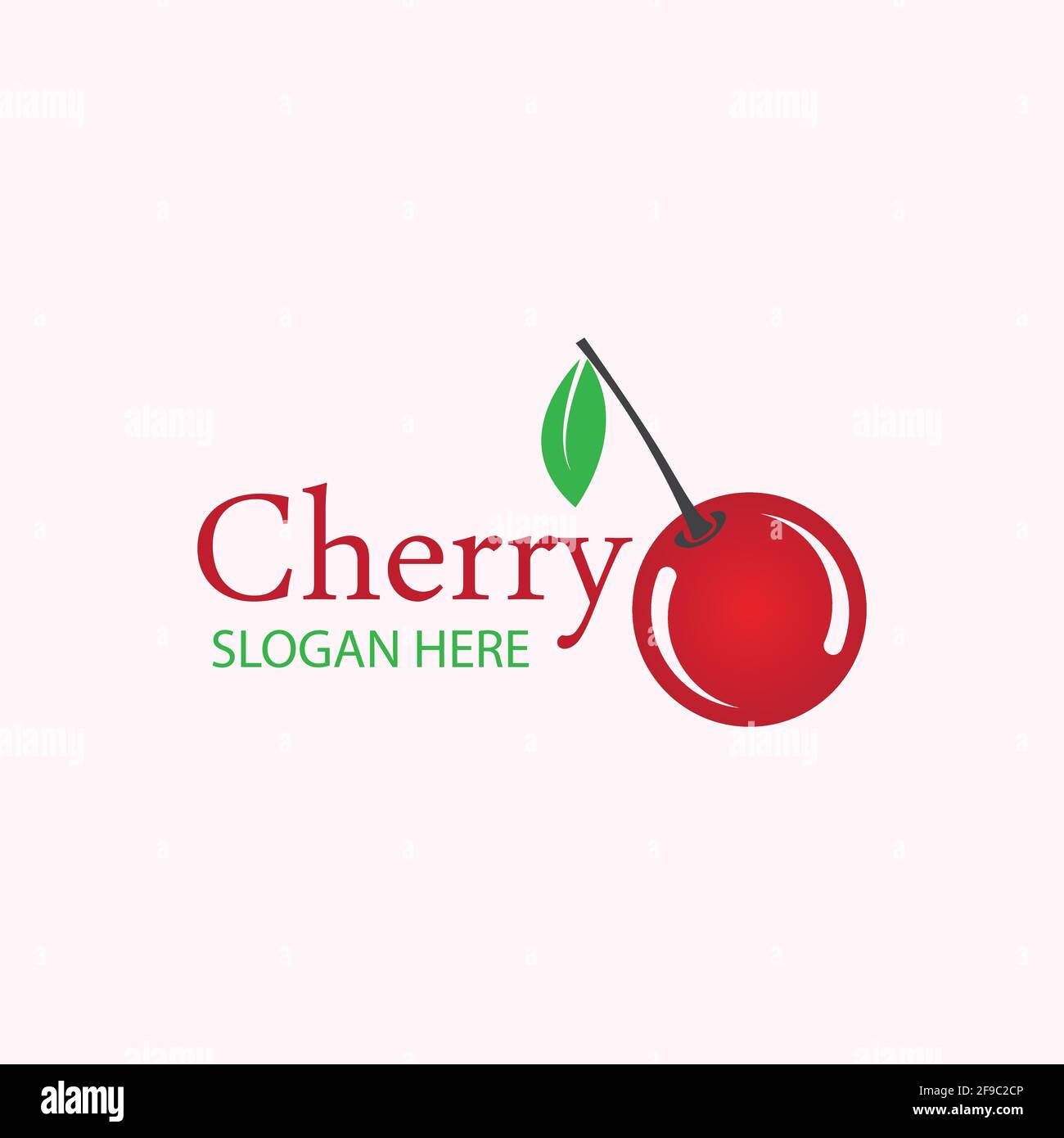Cherry logo design template. vector illustration. Stock Vector