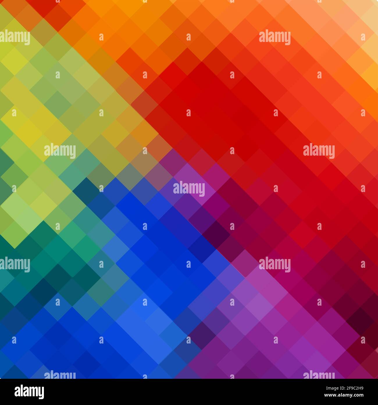 Abstract multicolored background from squares. Rainbow mosaic. Vector illustration Stock Vector
