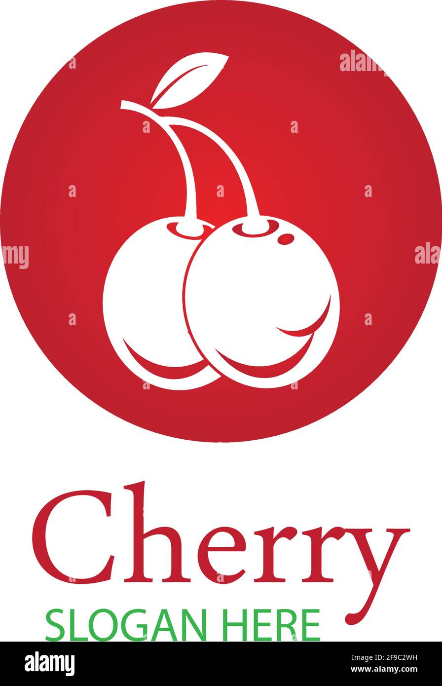 Cherry logo design template. vector illustration Stock Vector Image & Art Alamy