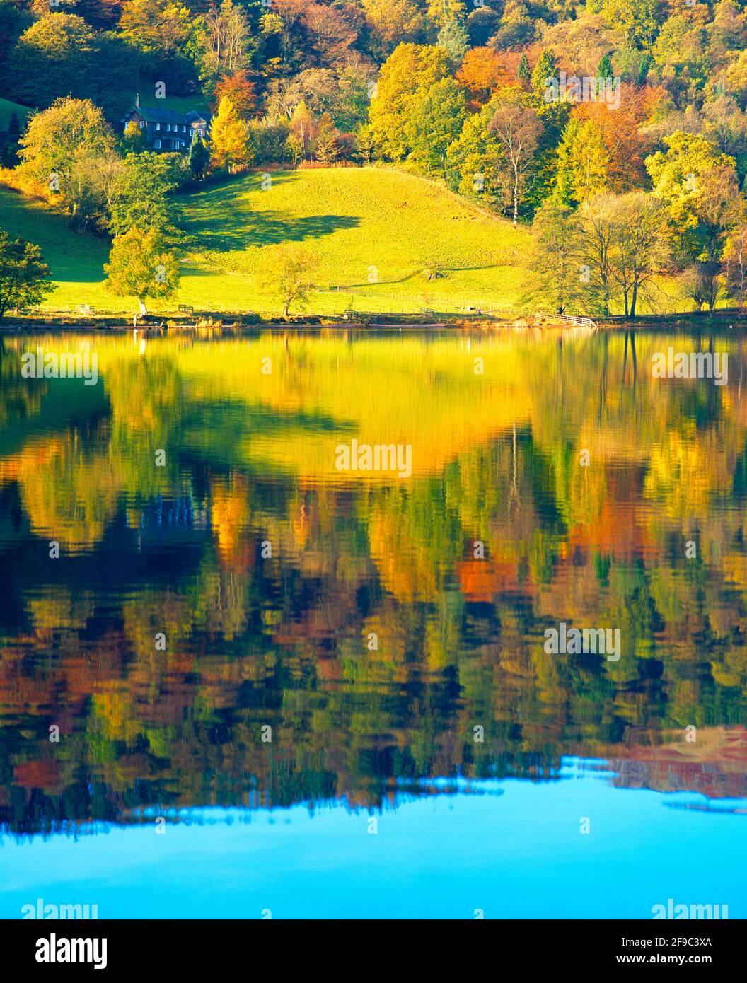 UK, England, Cumbria, Lake District National Park, Grasmere, autumn reflection Stock Photo Alamy