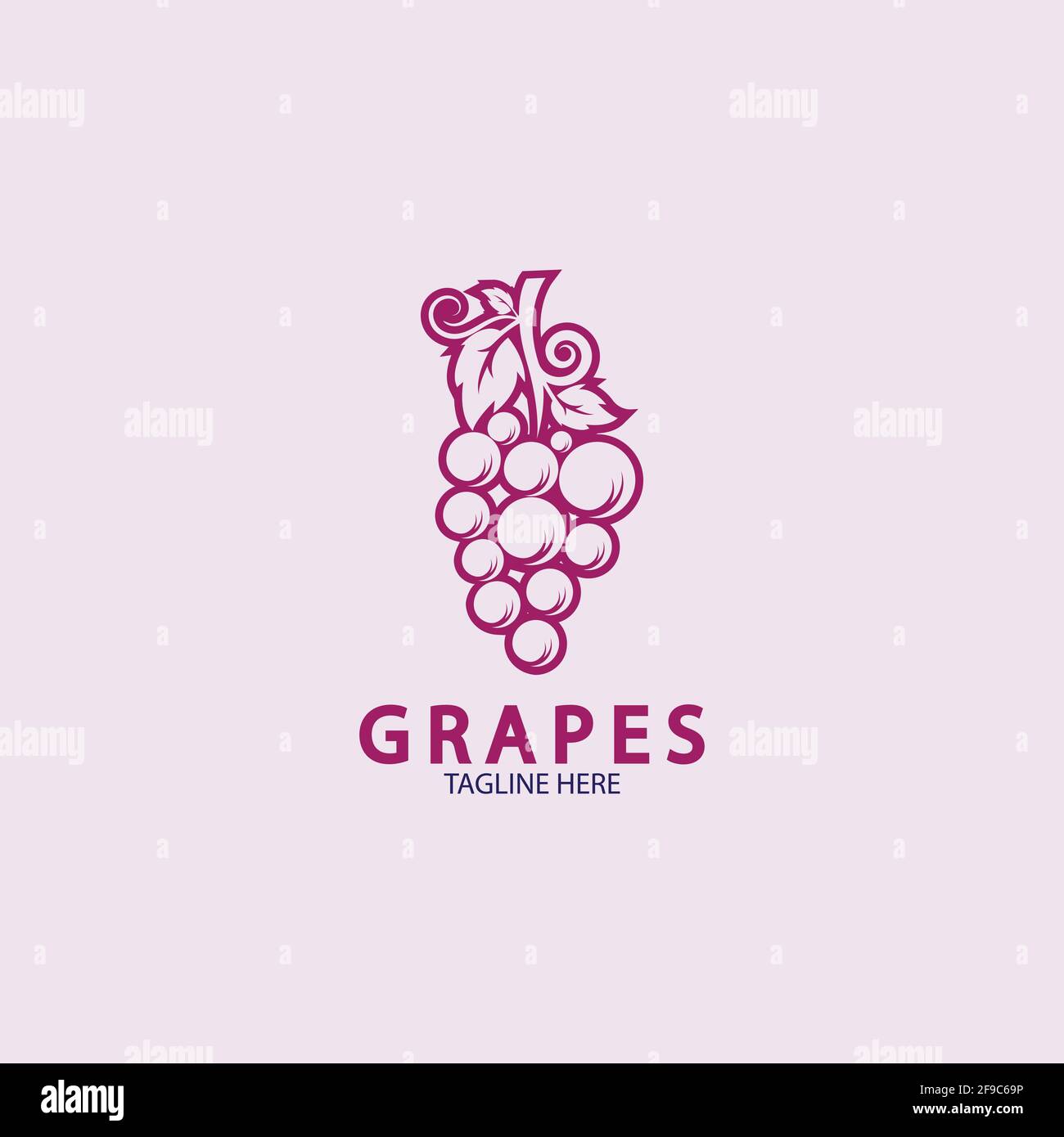 Red seedless sweet grapes Stock Vector Images - Alamy