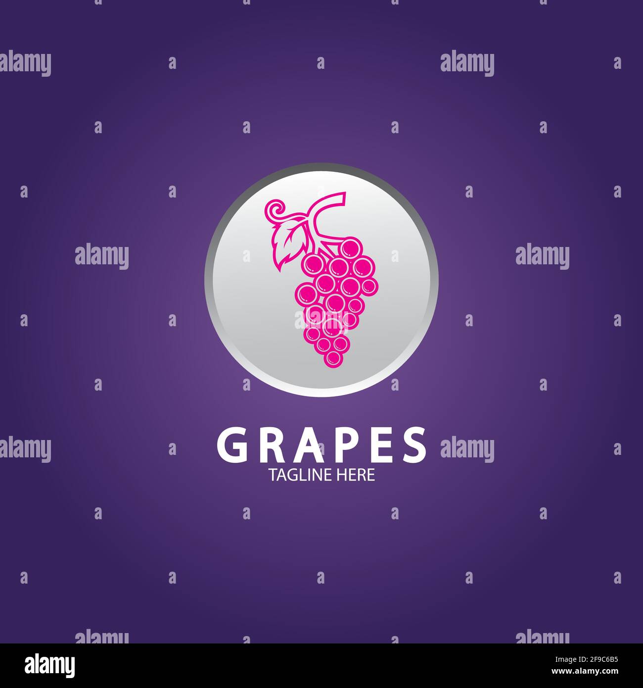 Grapes logo template vector icon illustration design Stock Vector