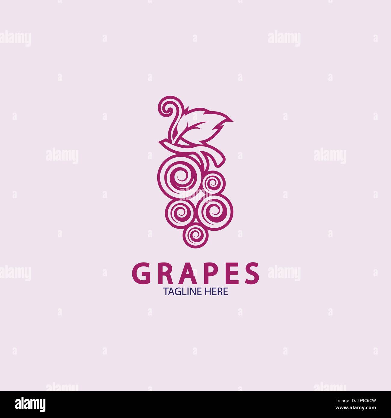 Grapes logo template vector icon illustration design Stock Vector