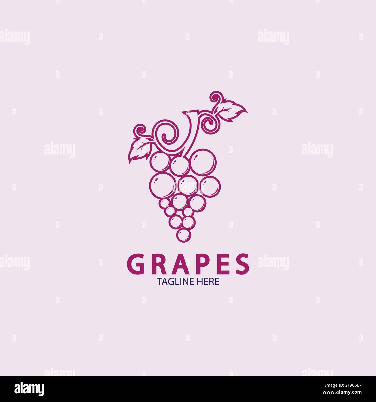 Grapes logo template vector icon illustration design Stock Vector