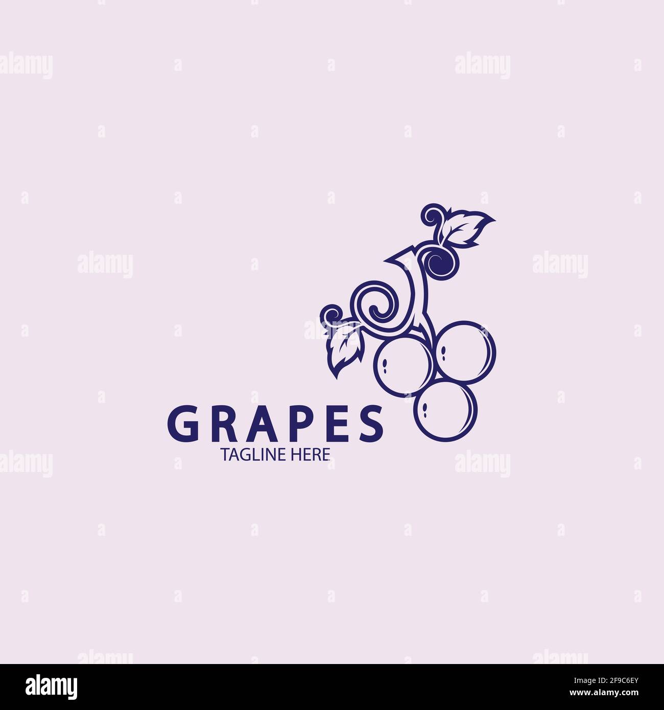 Grapes logo template vector icon illustration design Stock Vector