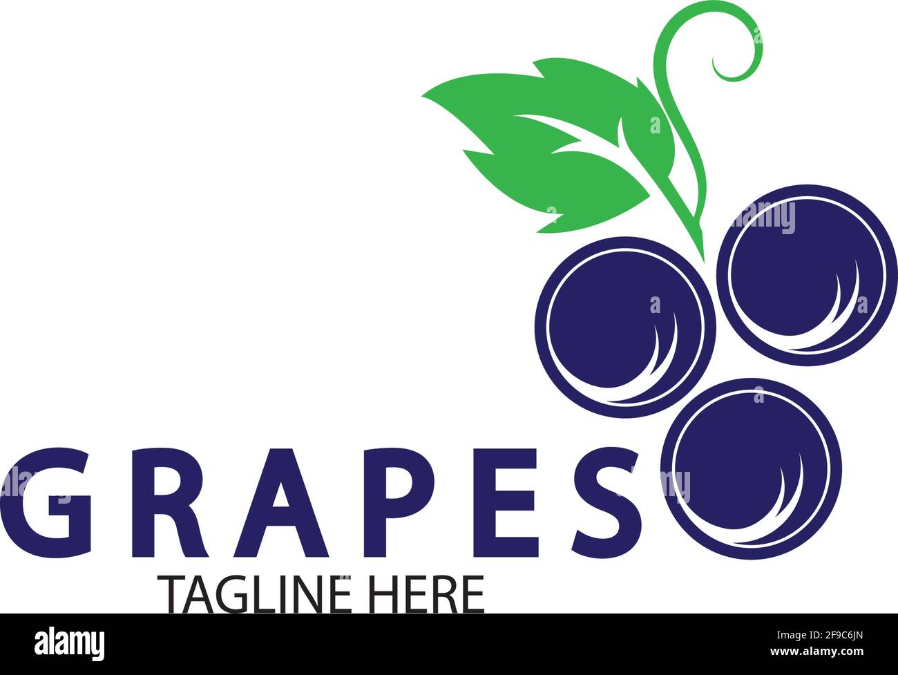 Grapes logo template vector icon illustration design Stock Vector