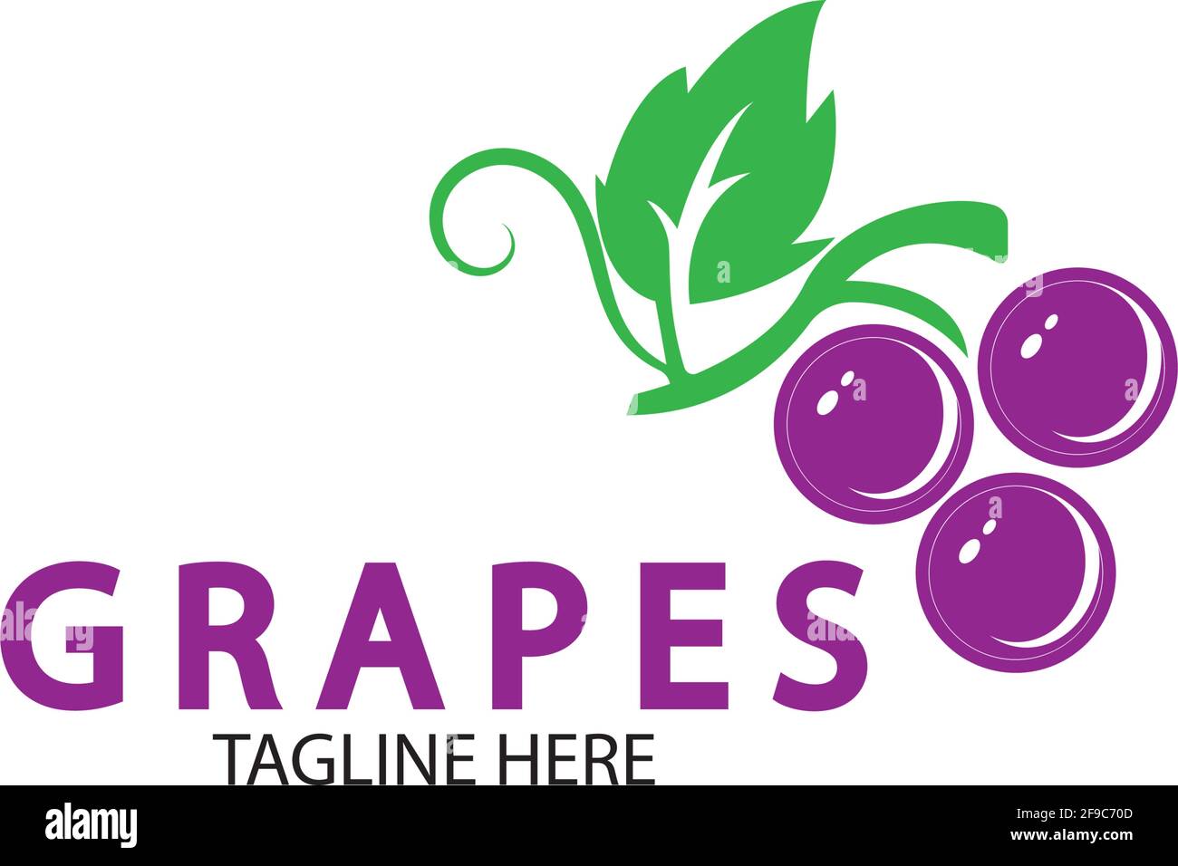 Grapes logo template vector icon illustration design Stock Vector