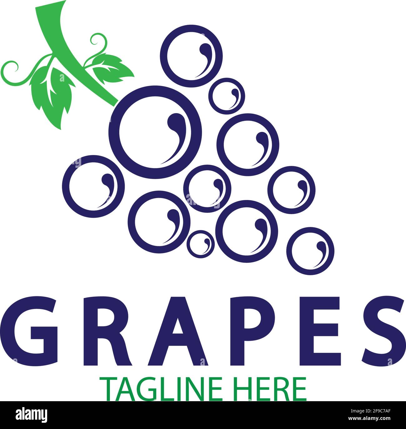 Grapes logo template vector icon illustration design Stock Vector