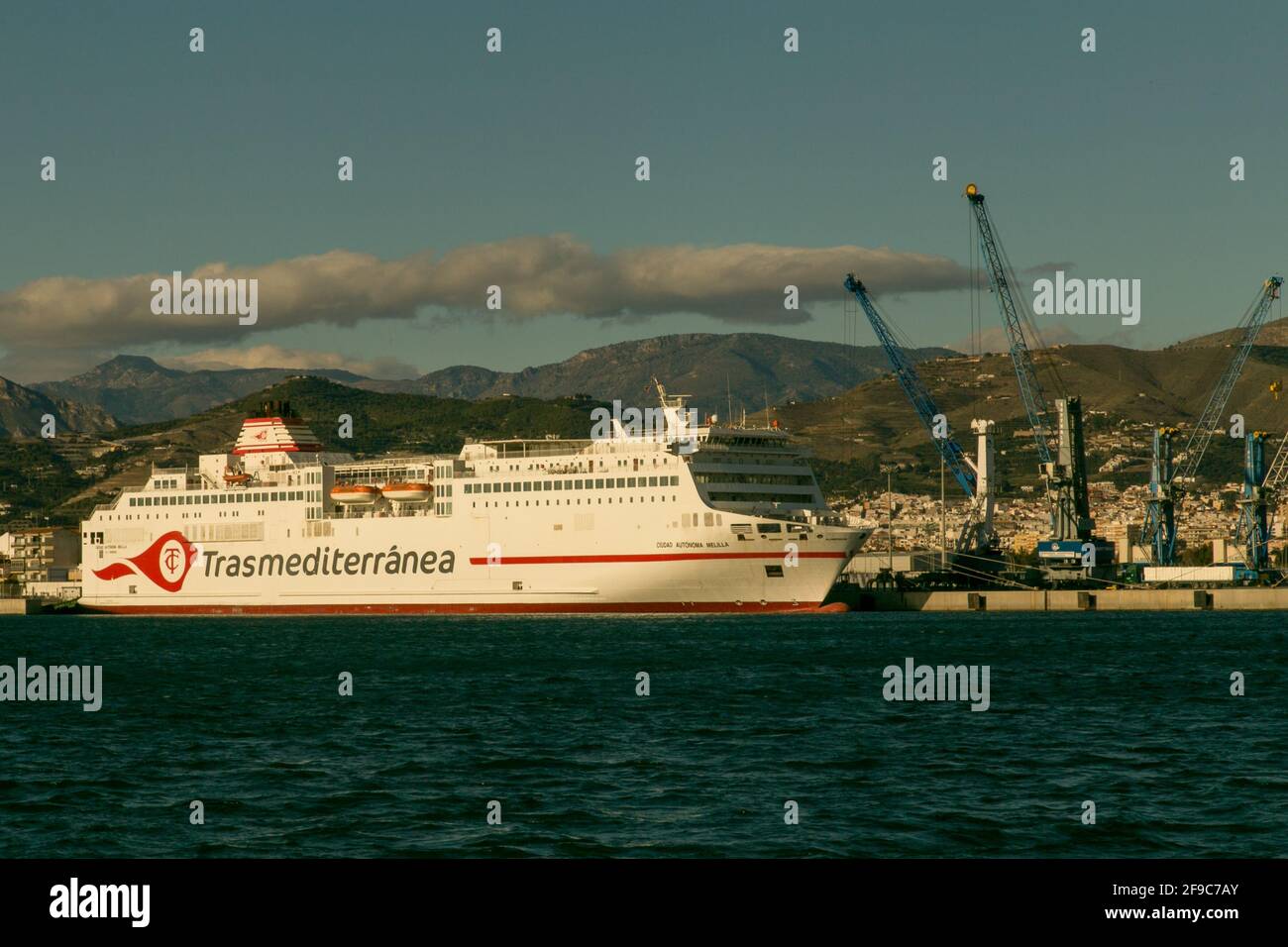 Ciudad Autonoma Melilla Trasmediterranea Ro-Ro ferry in Motril, Spain Stock  Photo - Alamy
