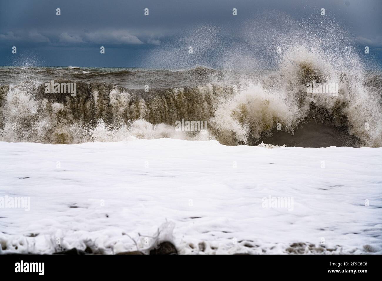 Large And Powerful Sea Waves During A Storm Stock Photo - Alamy