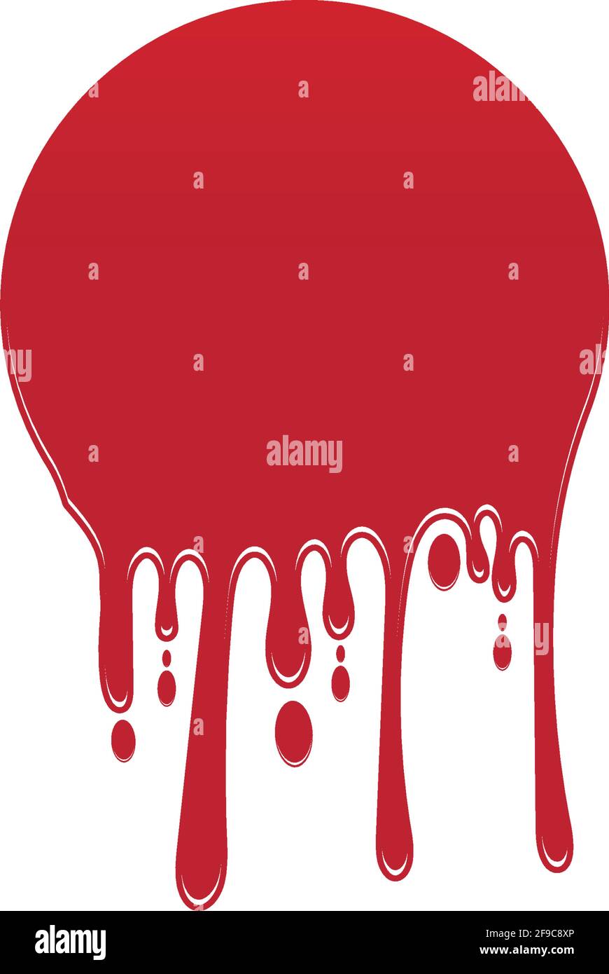 Dripping paint icon logo. Current liquid. Paint flows. Melted circle logo. Current paint  stains. Current inks. Stock Vector