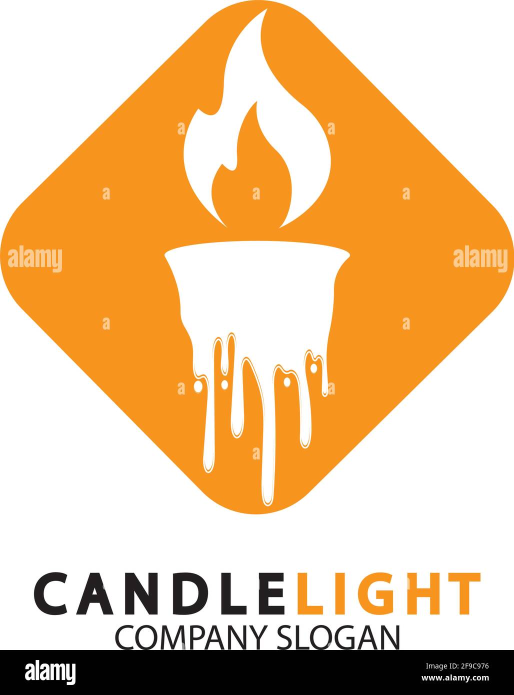 Candle light icon logo design vector template Stock Vector