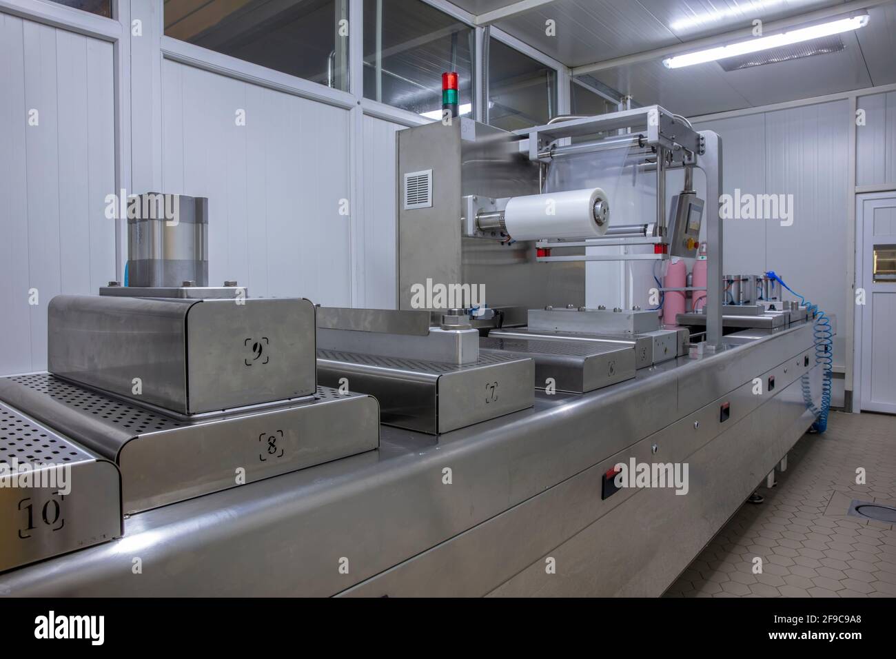 Processing of Packaging of butter and Cheese on food vacuum packaging