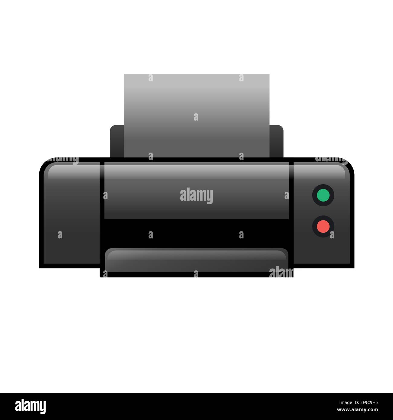 illustration of the printer icon on the white background Stock Vector