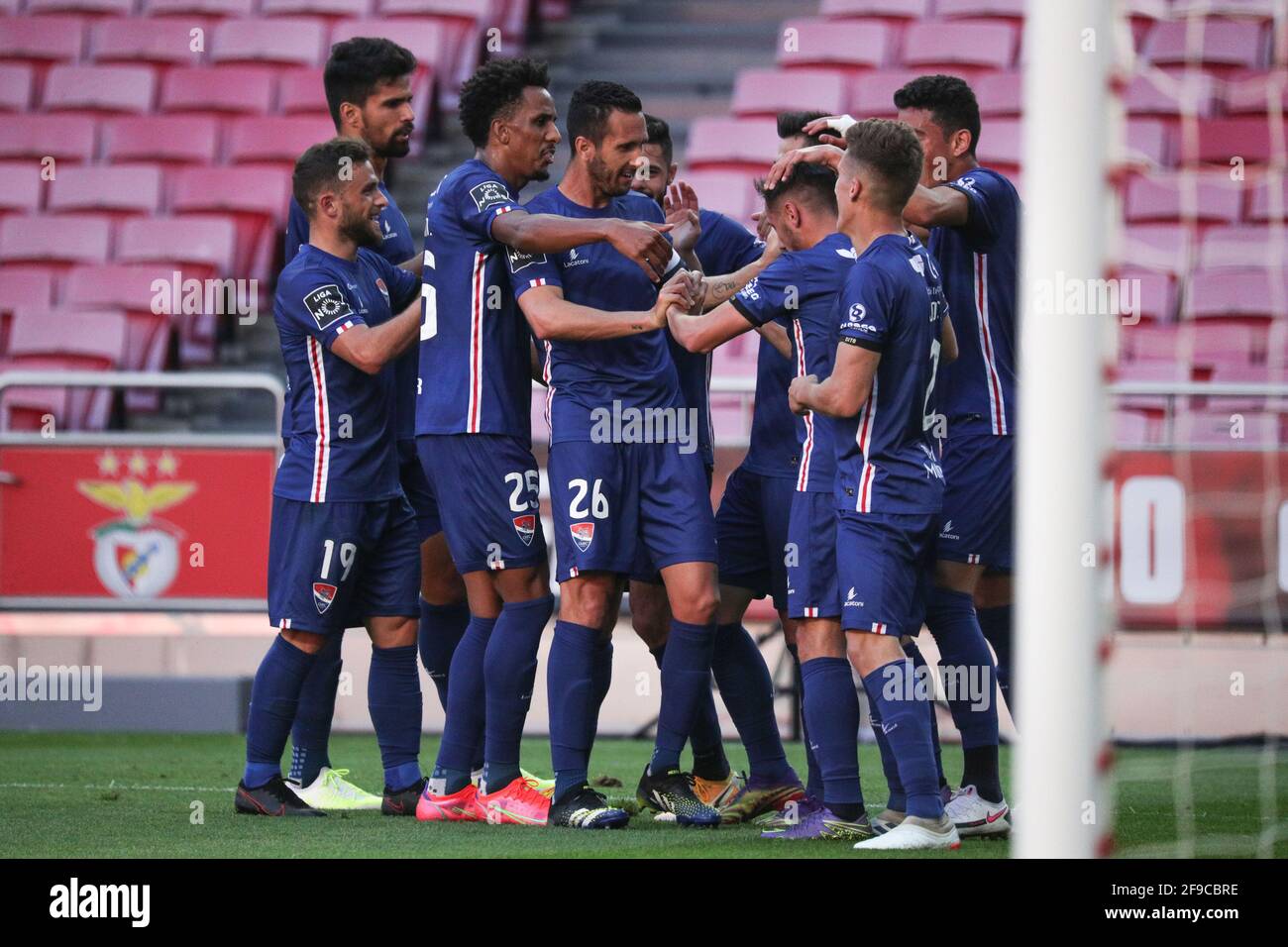 Lisbon Portugal 17th Apr 2021 Gil Vicente Celebrating First Goal Against Benfica During The Mens Liga Nos Game Between Sl Benfica And Gil Vicente At Luz Stadium In Lisbon Portugal On April