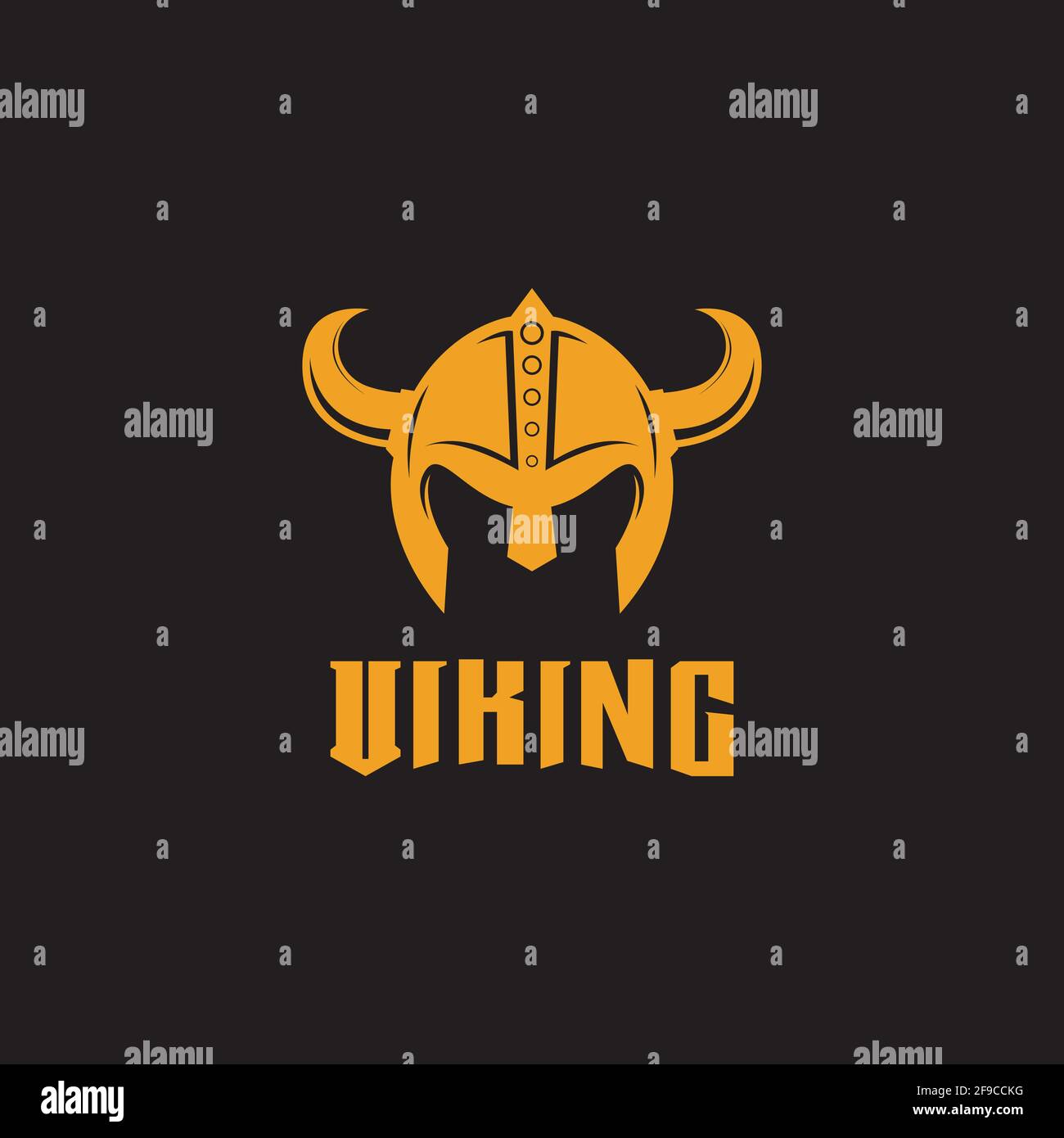Viking helmet logo design vector template Stock Vector