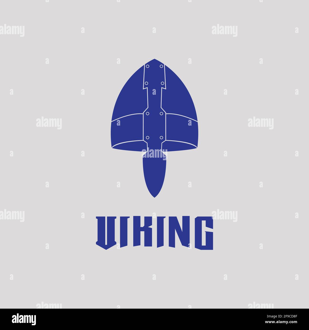 Viking helmet logo design vector template Stock Vector