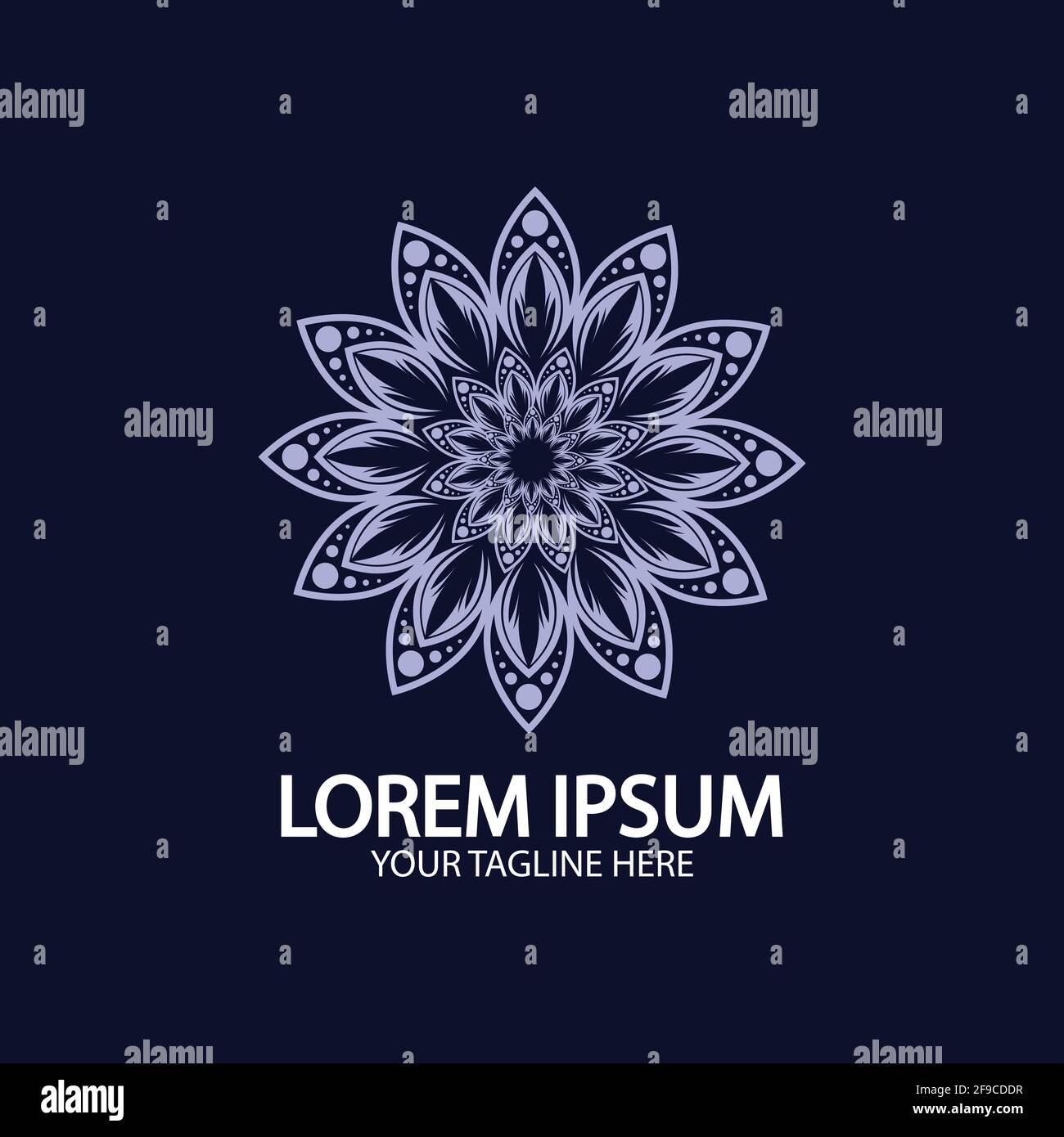 Flower logo. The circular logo. Logo of the flower. Stylized flower