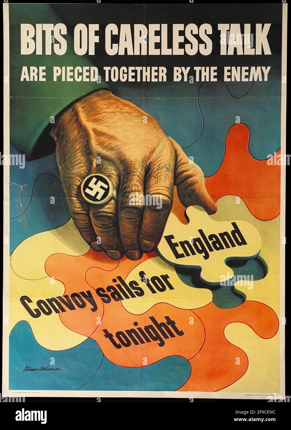 A Vintage Ww2 Poster Warning The Public Of The Dangers Of Careless Talk