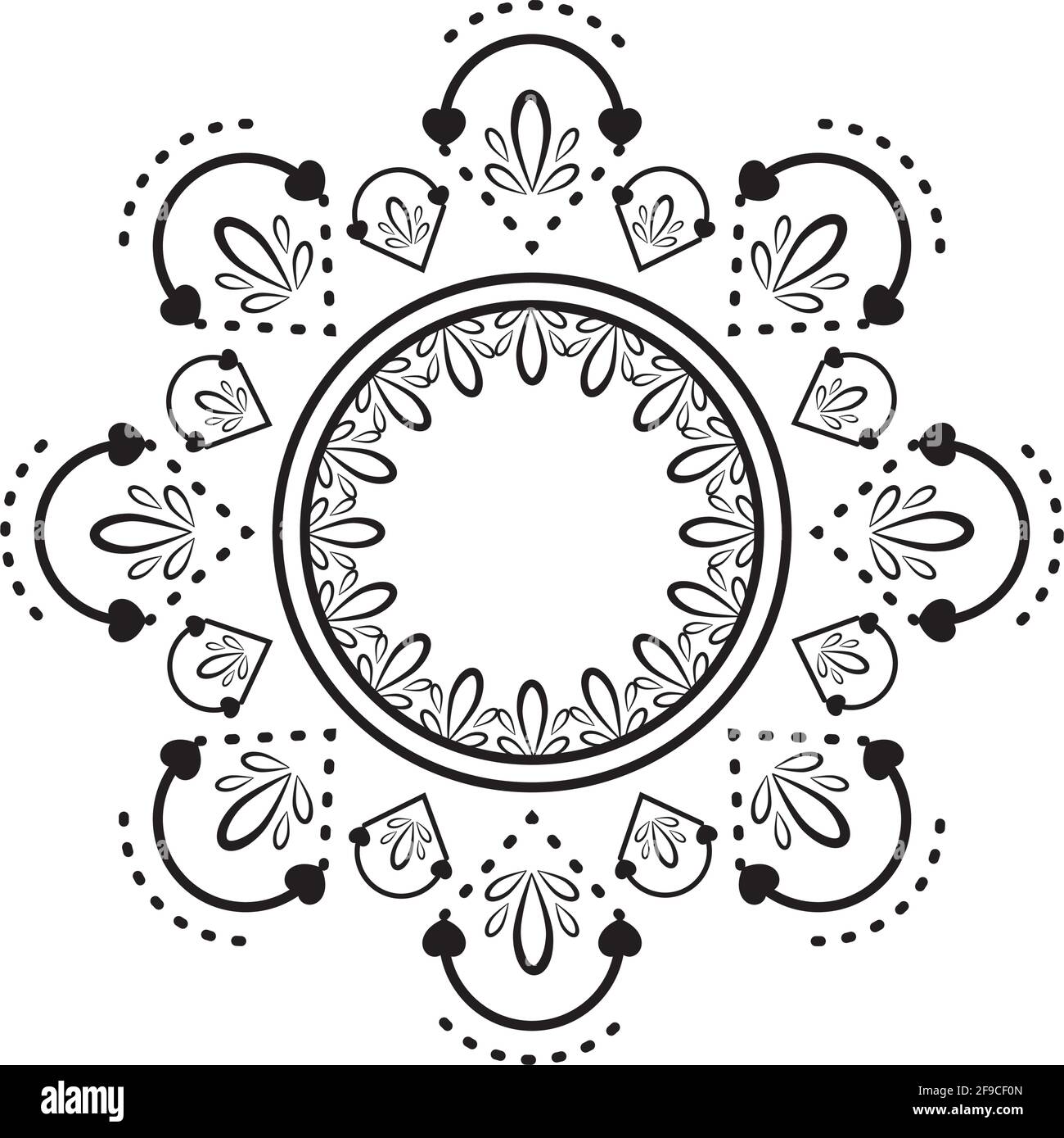 Isolated arabesque pattern. Vintage ornament - Vector illustration ...