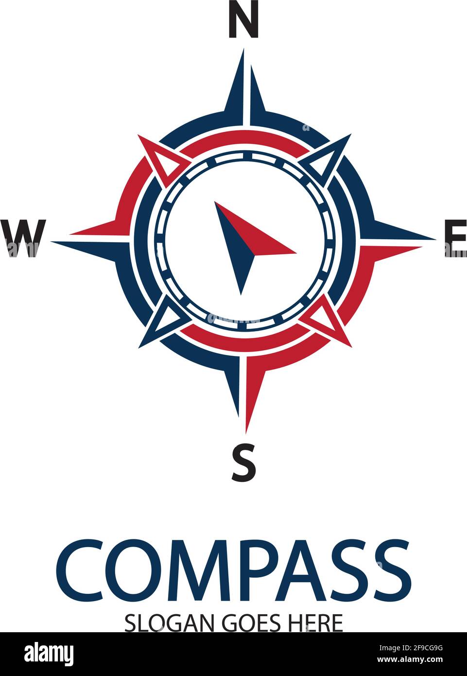 Creative Compass Concept Logo Design Template Stock Vector