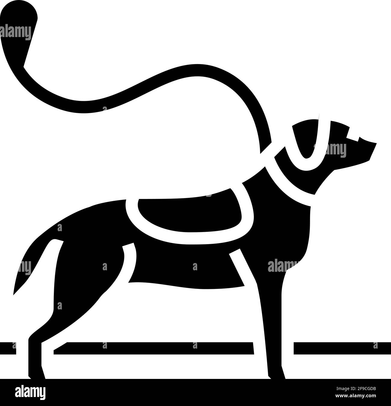 pouring out dog line icon vector illustration Stock Vector Image & Art ...