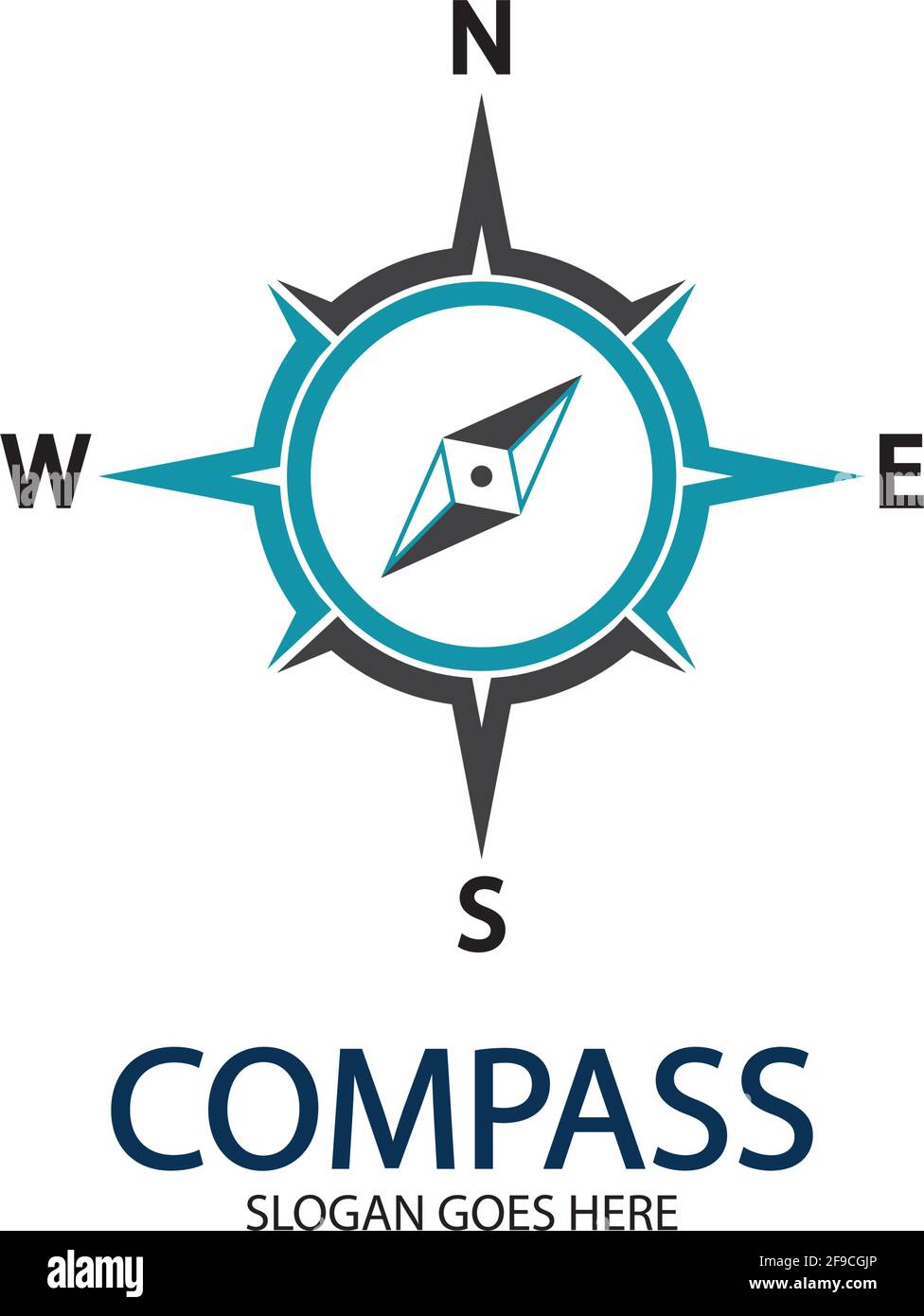 Creative Compass Concept Logo Design Template Stock Vector Image And Art Alamy