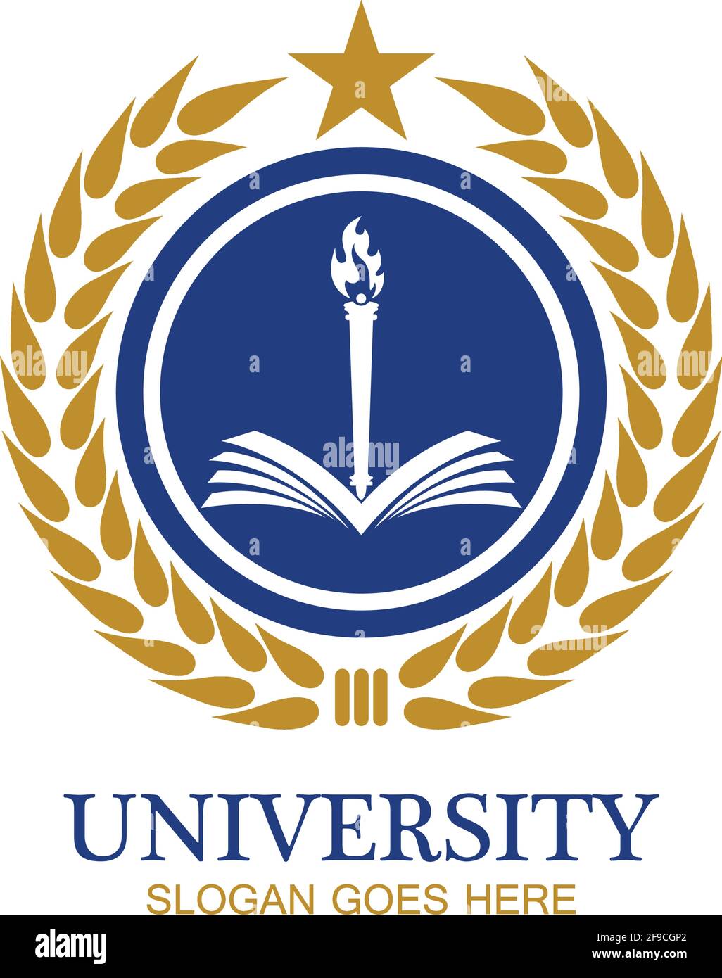 University, Academy, School and Course logo design template Stock Vector