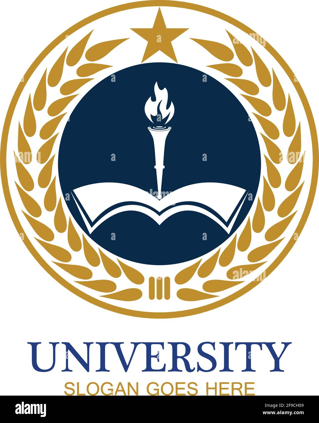 University, Academy, School and Course logo design template Stock Vector