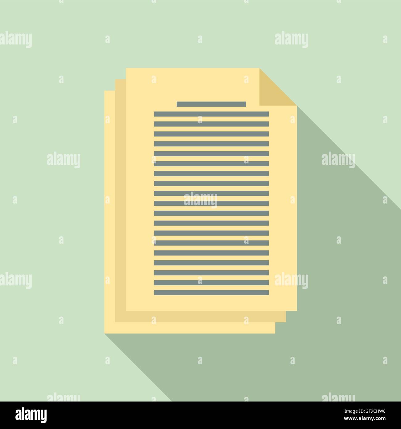 Old documents icon, flat style Stock Vector