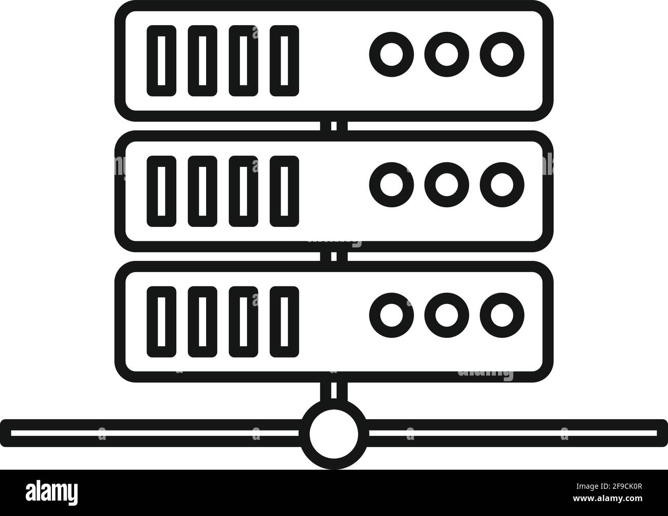 Network server documents icon, outline style Stock Vector Image & Art ...