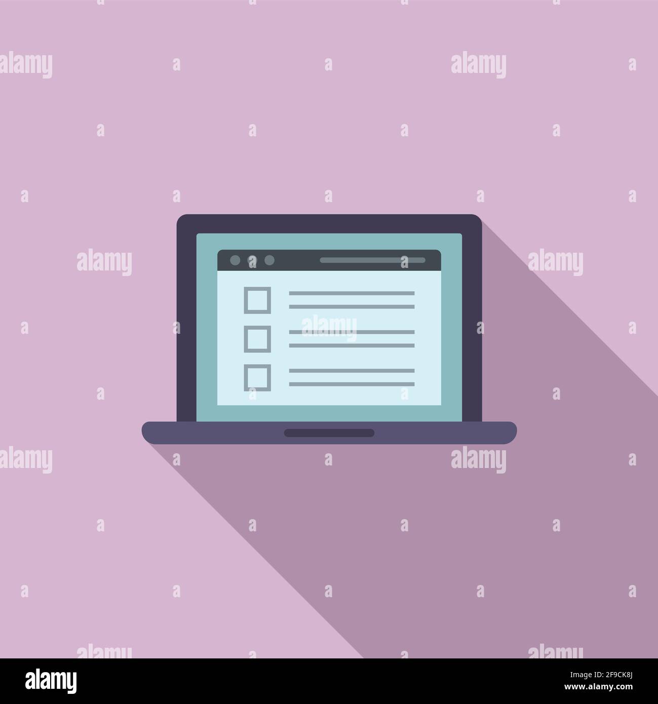 To-do list laptop icon, flat style Stock Vector Image & Art - Alamy