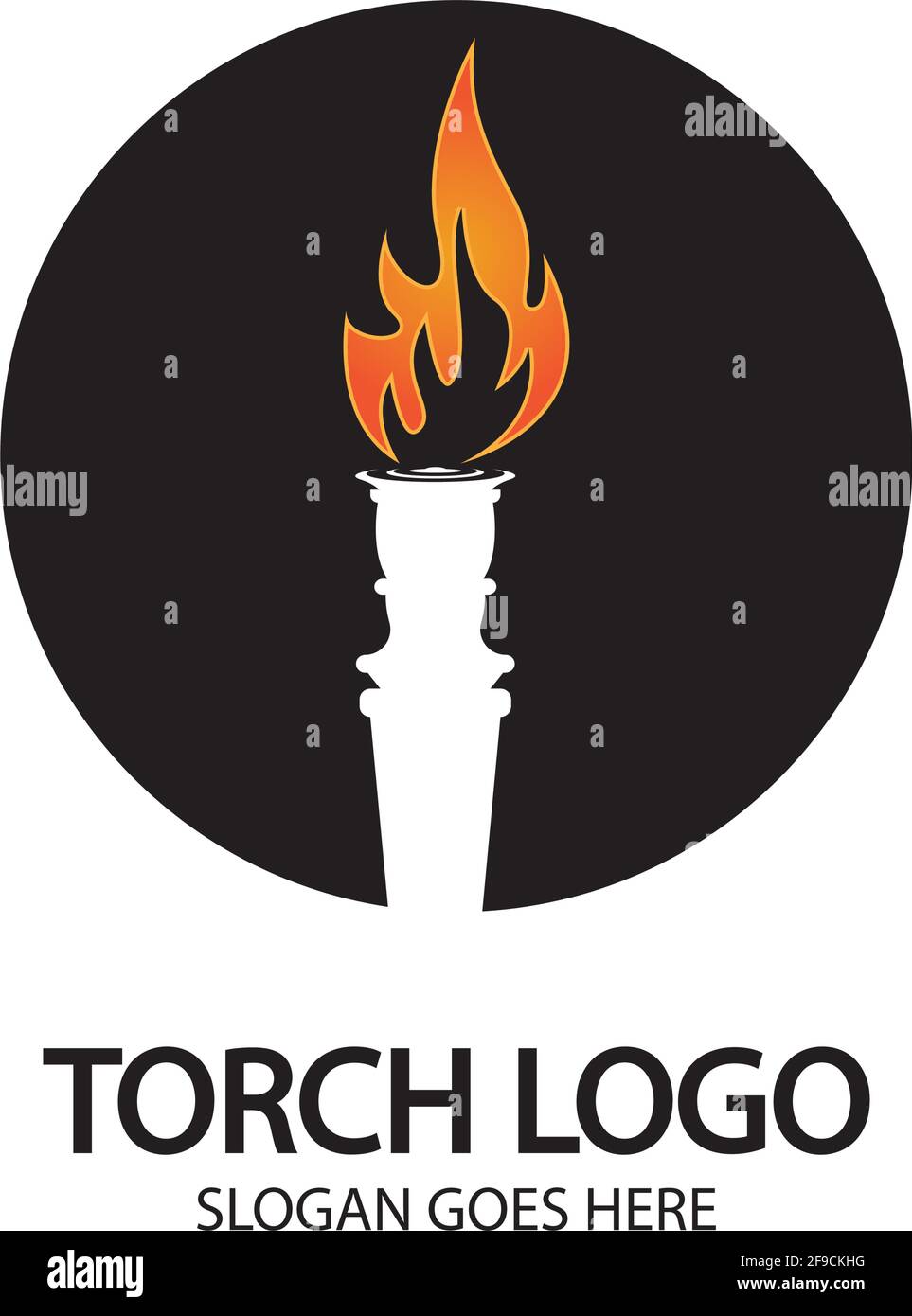 Torch vector icon illustration design template Stock Vector Image & Art ...