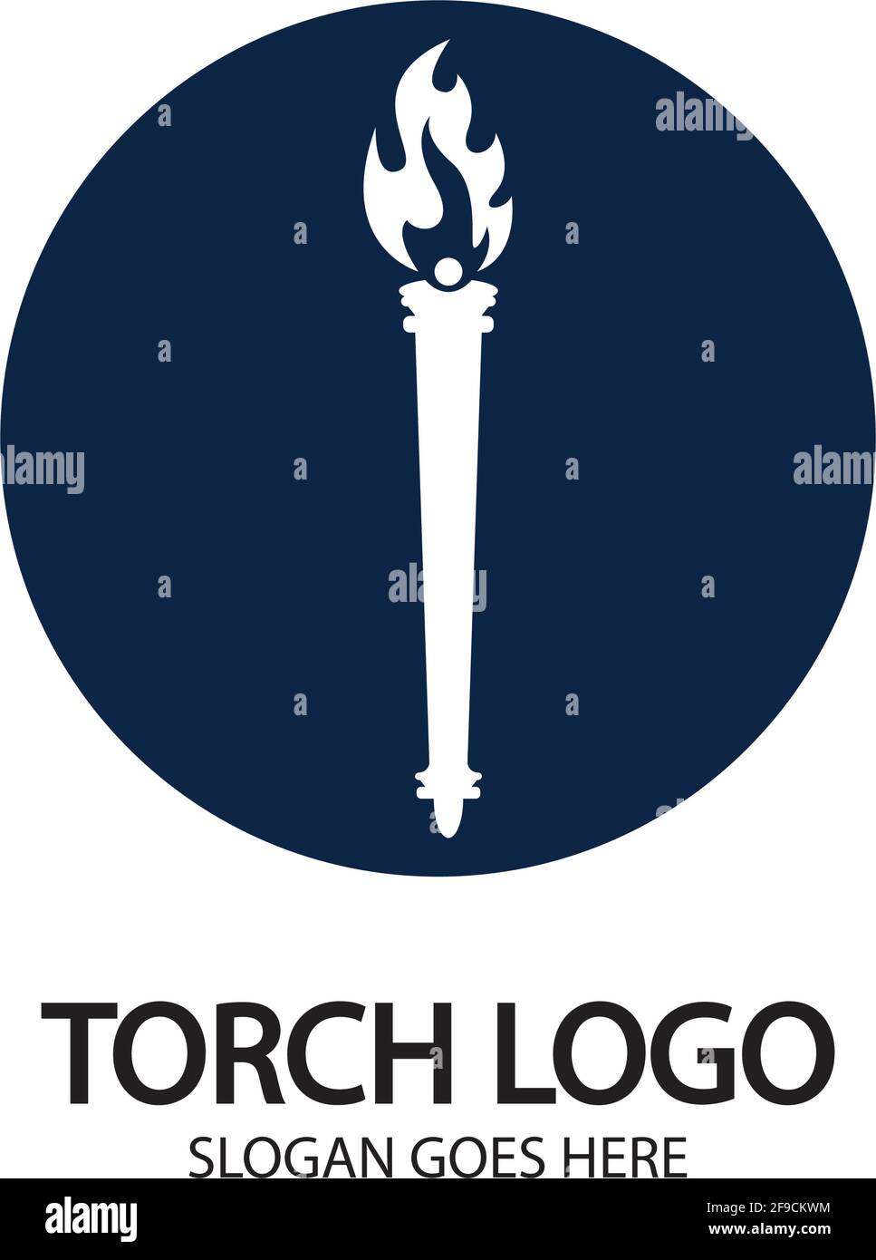 Torch vector icon illustration design template Stock Vector