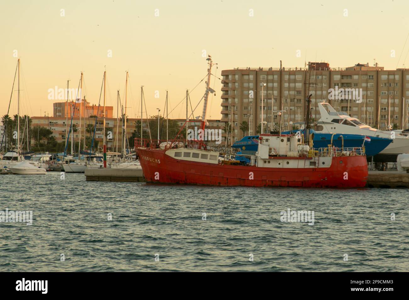 Seefuchs vessel (MMSI 244090482) in Gibraltar. It is sailing under the flag of Netherlands Stock Photo