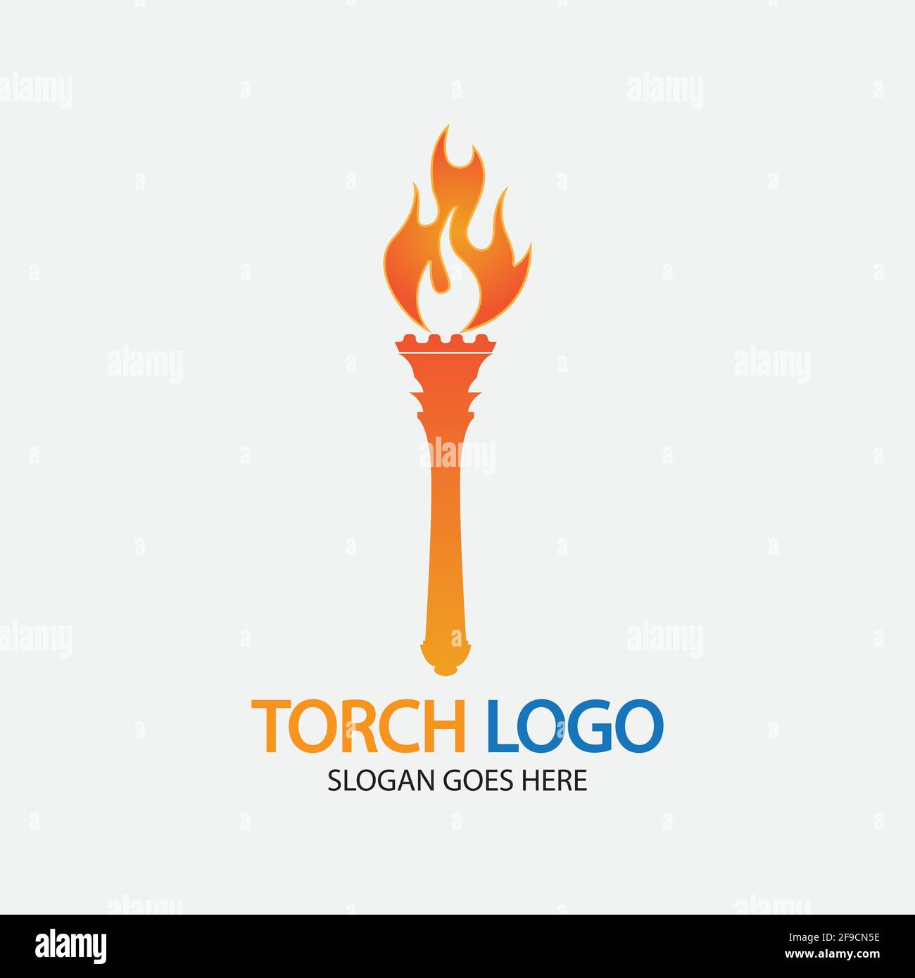 Torch vector icon illustration design template Stock Vector Image & Art ...