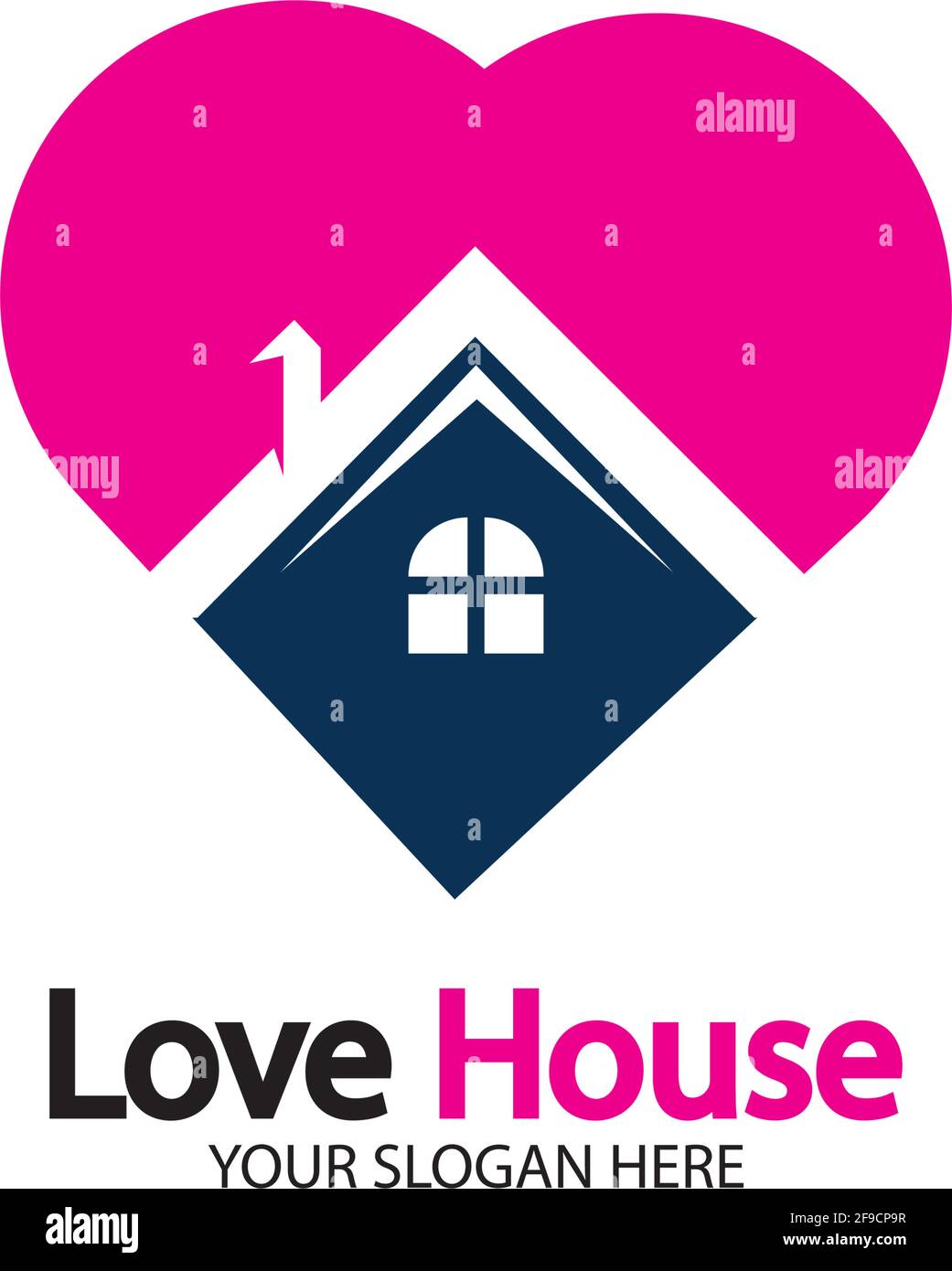 Love Home Logo. Heart and House Icon Combination. Health and Care ...