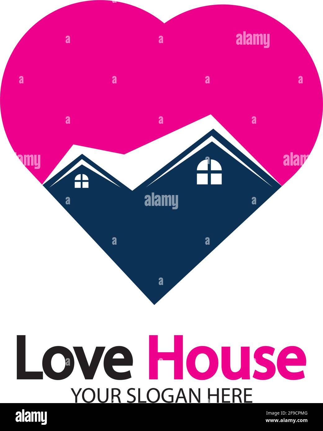 Love Home Logo. Heart and House Icon Combination. Health and Care ...
