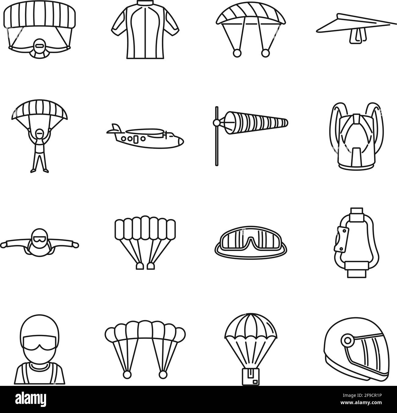 Parachuting parcel Stock Vector Images - Alamy