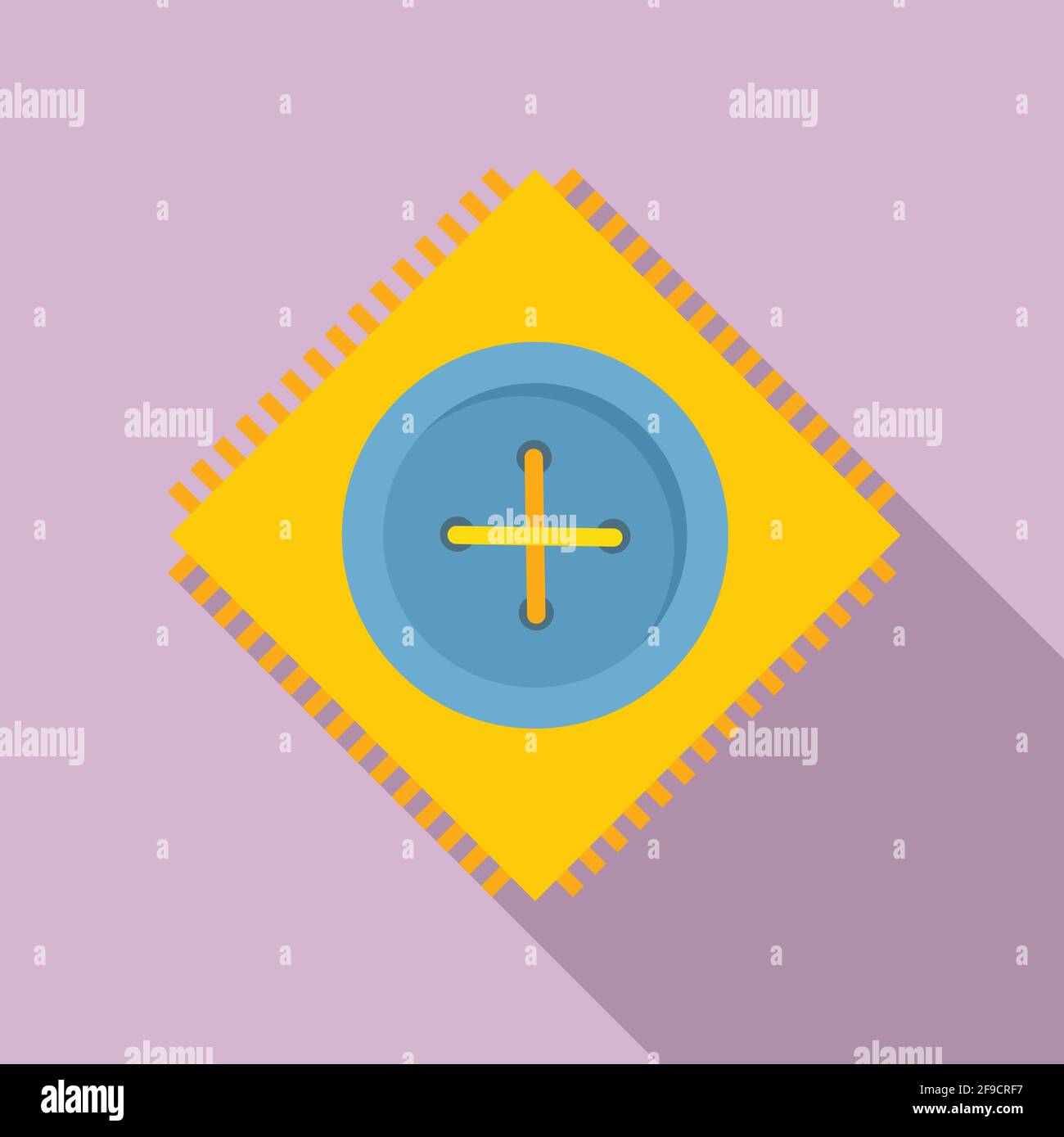 Sewing button icon, flat style Stock Vector Image & Art - Alamy