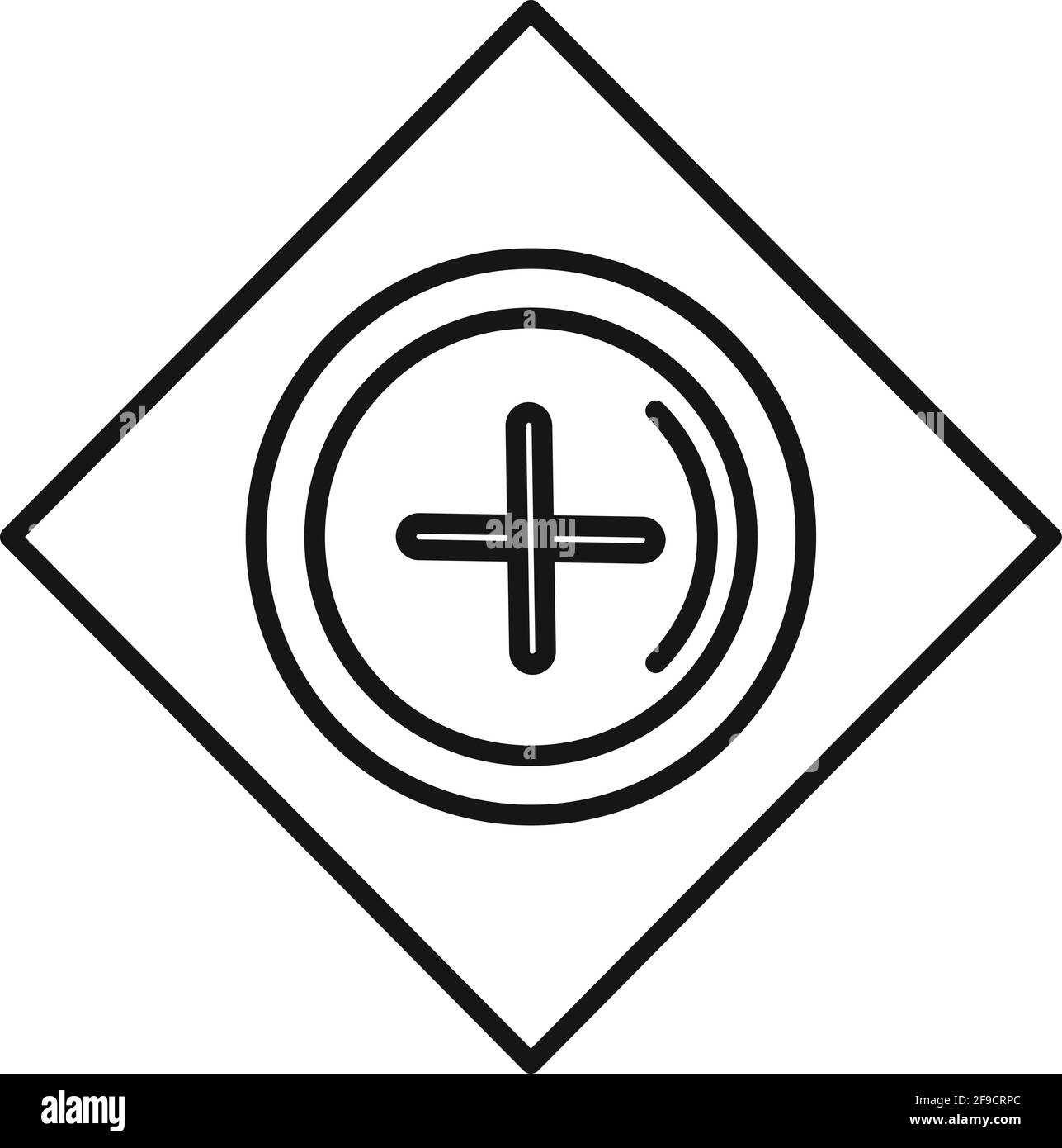 Sewing button icon, outline style Stock Vector Image & Art - Alamy