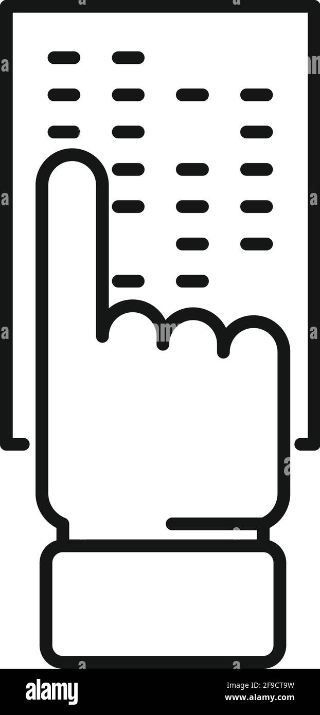 Inclusive lesson icon, outline style Stock Vector